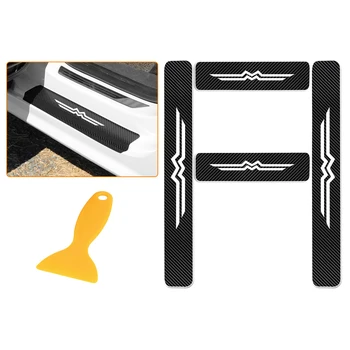 

For Ion 108 208 2008 308 3008 4008 508 5008 Traeller Partner Sill Protectors, Kick Plate GuardCar Accessories White 4Pcs