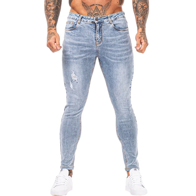 Gingtto Skinny Jeans Men Slim Fit 