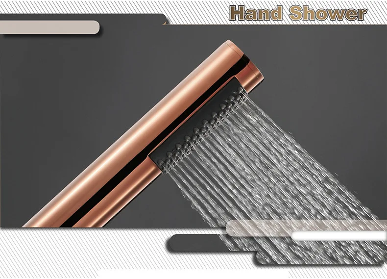 Bathroom Accessories Copper Circle Rose Gold Handheld Sprinkler Shower Head Manufacturers Direct Selling Wholesale HIHSPJ033-6