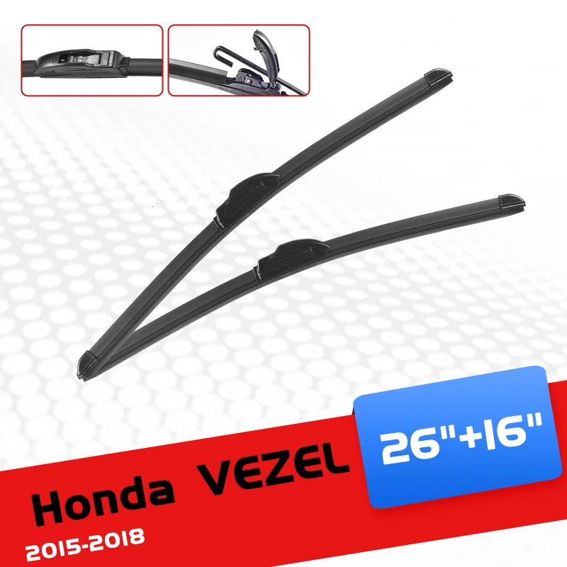 CELANOVA Car Wiper Blade For Honda VEZEL 2015 2018 26"+16" Windscreen