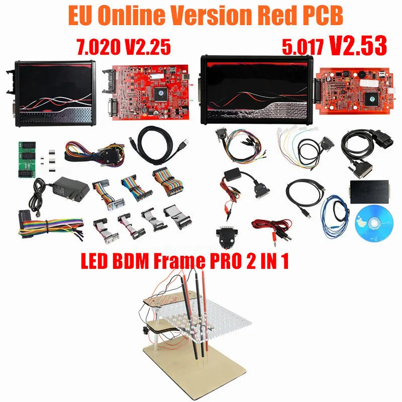 car inspection equipment 2022 Online V2.80 EU Red KESS V5.017 OBD2 Manager Tuning LED KTAG V7.020 4 LED V2 5.017 BDM Frame V2.25 ECU Programmer high quality auto inspection equipment Code Readers & Scanning Tools