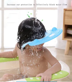 

Adjustable Baby Shower Kids Shampoo Bathing Shower Cap Wash Hair Shield Direct Visor Caps for Baby Care baby ear protection