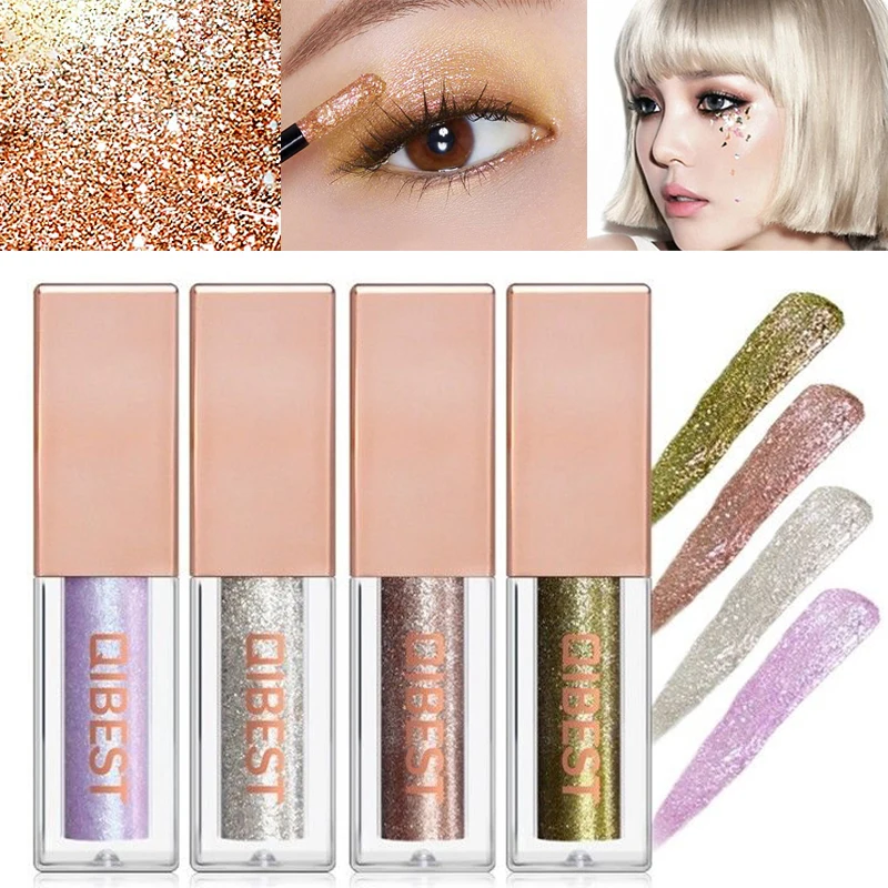 

Long Lasting Makeup Liquid Eyeshadow Shimmer Metallic Pigment Glitter Waterproof Easy to Wear Eye Shadow Gel Stick Pen Pencil