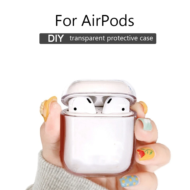 Для Apple AirPods 1 2 Pro Чехлы прозрачные беспроводные наушники зарядный Чехол Сумка Жесткий ПК Bluetooth коробка гарнитура Прозрачная защитная