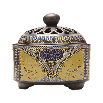 

Ceramic Incense Burners Portable Censer Incense Holder for Home Living Room Decoration Ornament Yoga Incense Gift