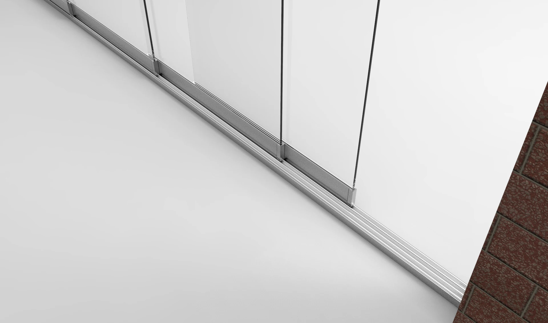 Economical frameless sliding folding glass curtain style balcony partitions doors