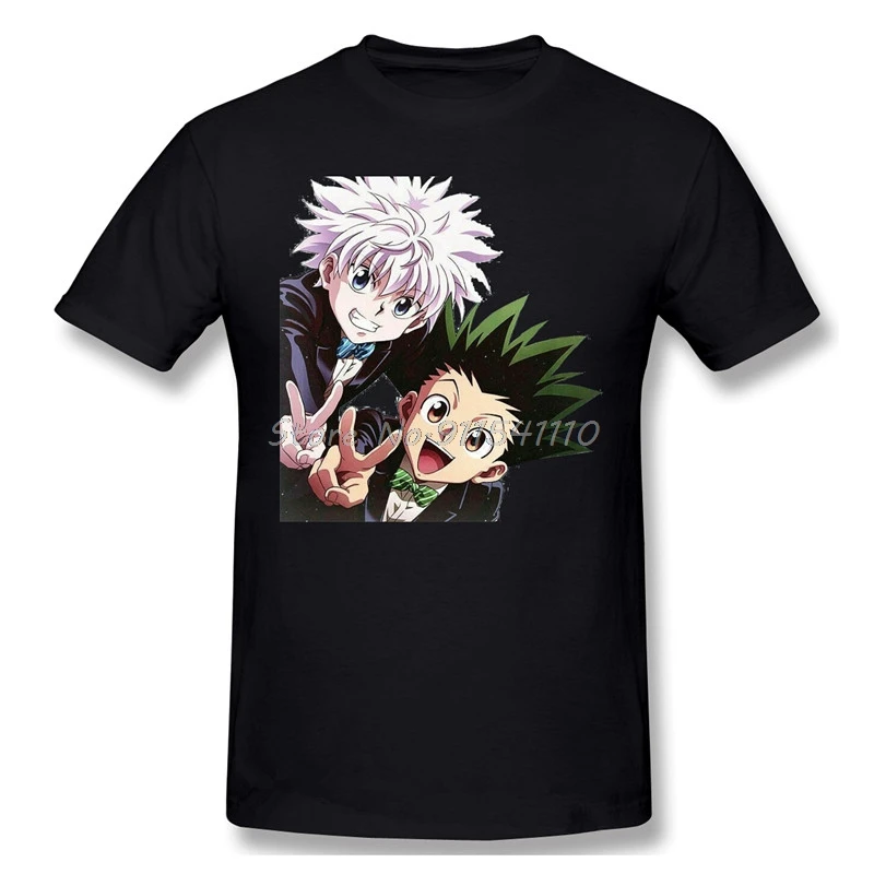 Мужская Удобная футболка Hunter x Gon Freecss с аниме Happy Time футболки из чистого хлопка в