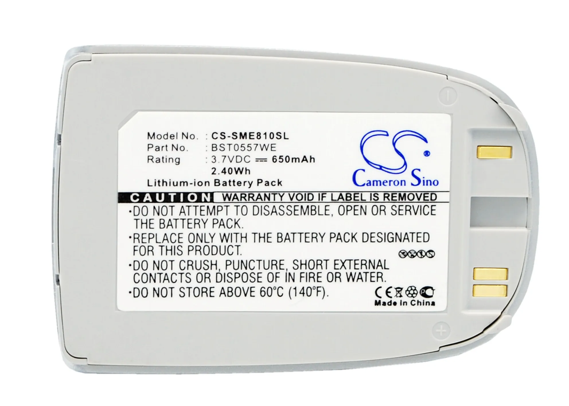 CS 650 мА/ч 2.41Wh батарея для Samsung SGH-E810 SGH-E815 SGH-E818 BST0557WE | Электроника