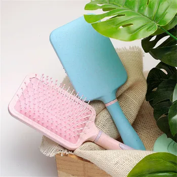 

Wheat Straw Professional Hair Brush Cushion Hair Massage Comb Straw Brush Massage Hair Styling Air Cushion Flat Square Comb