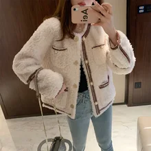 

Women's Loose Lamb Wool Coat Women's Spring Autumn And Winter New Style Korean Version Of Fur One Small Fragrant Lamb Wool Short