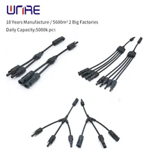 

2 To 1 Hot Selling PV Y Branch Connector With Solar Cable For Solar Pv System Solar 3 To 1 Or 4 To 1