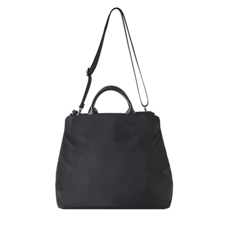Black Large Нейлоновая холщовая женская сумка короткая водонепроницаемая ткань Оксфорд Повседневная сумка на плечо большие сумки - Цвет: Black Large
