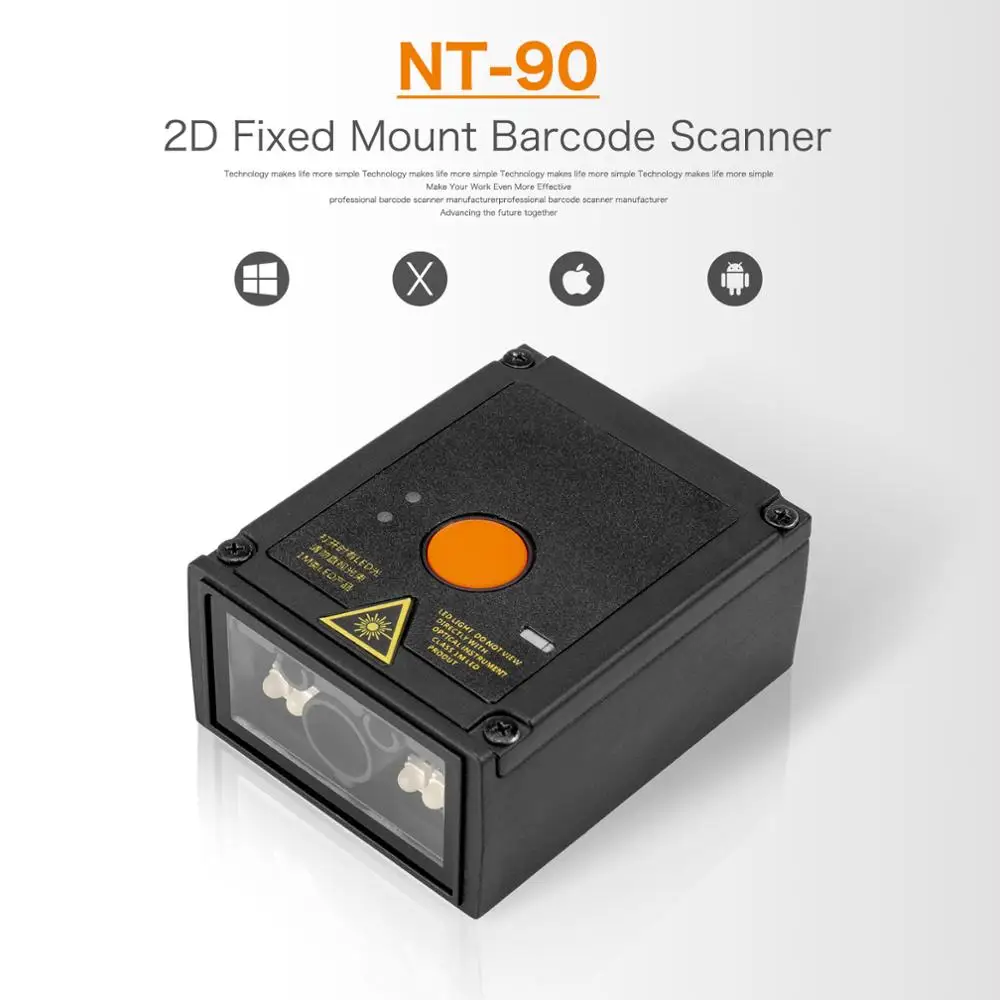 NETUM встроенный модуль сканирования 1D 2D QR штрих-код сканирующая головка USB/RS232 промышленный фиксированный сканирующий двигатель крепление сканер штрих-кода NT-90