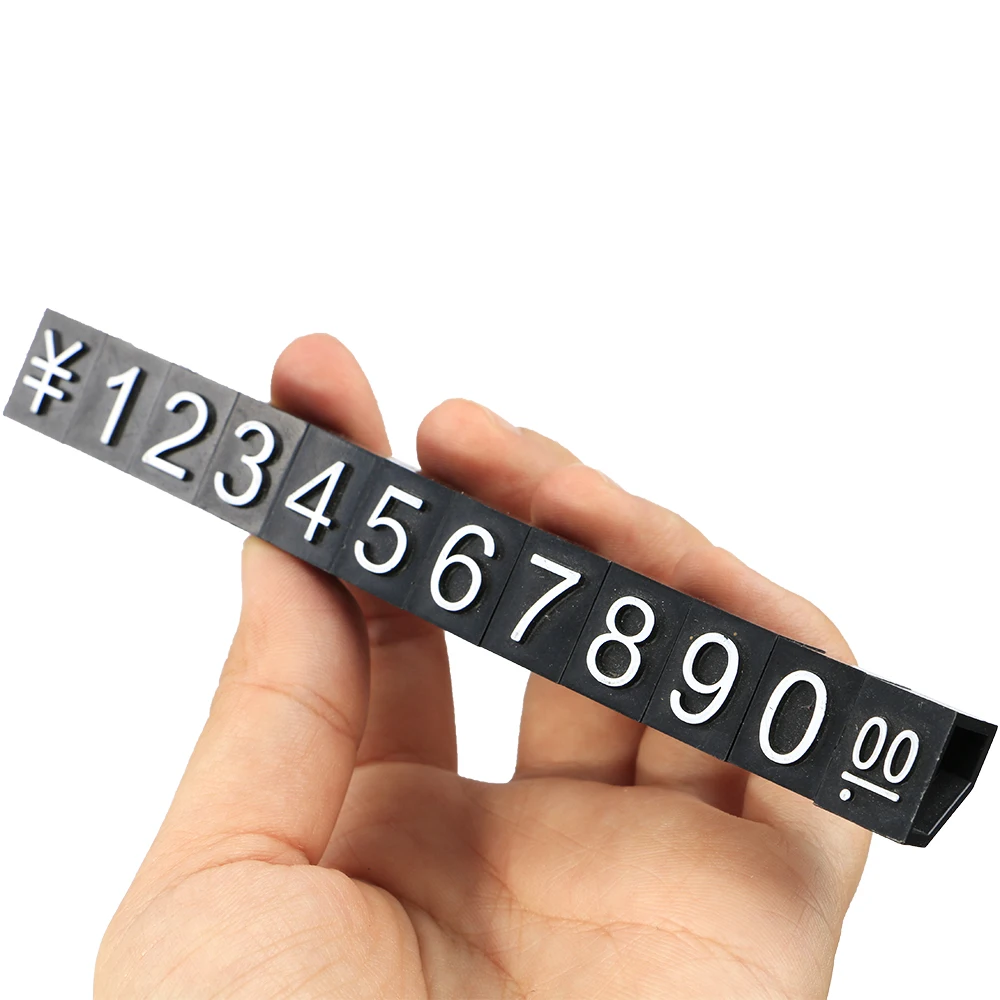 X-Large комбинированный ценник доллар евро оснастка цифра кубики палочка одежда телефон ноутбук ювелирные изделия Витрина Счетчик дисплей знак - Цвет: RMB Black