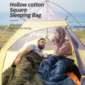 

Naturehike Lightweight Compact Cotton Single Hiking Sleeping Bags Waterproof Square Packable Summer Outdoor Camping Sleeping Bag