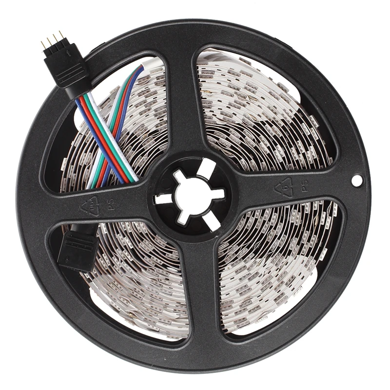 

5M 5050 SMD 300 RGB LED Strips Light Lamp 12V DC Decor+Mini 24 Keys Controller