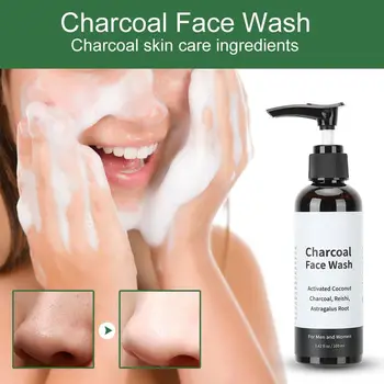 

MELAO Charcoal Face Wash Deep Cleaning Oil Control Moisturizing Facial Cleanser 100ml Skin Care Tool Beauty