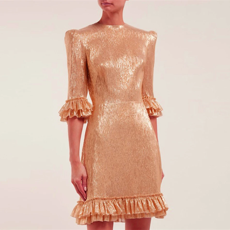 Новое женское красное черное хаки с круглым вырезом с длинным рукавом Vestidos вечернее облегающее платье
