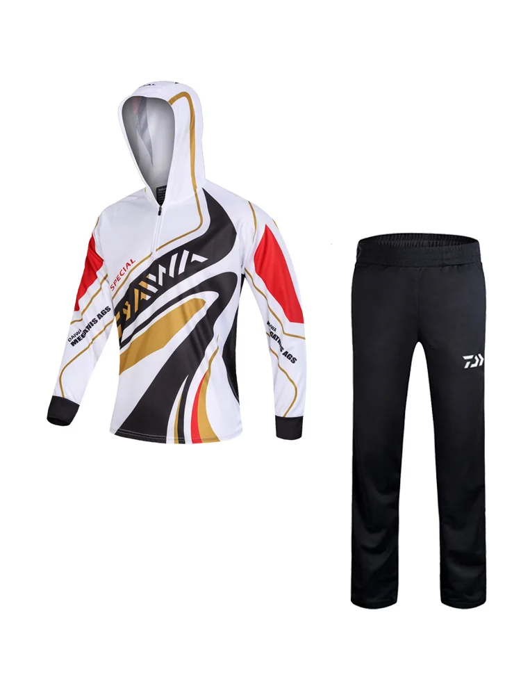 

2019 New Summer Outdoor Sunscreen Fishing Clothing Breathable Perspiration Ultra-thin Anti-mosquito Fishing Clothes + Trousers