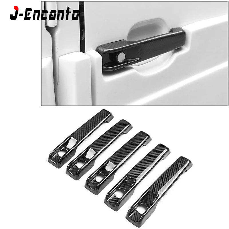 Carbon Fiber For Mercedes Benz G Class W463 G55 G63 G500 G550 Car Accessories Door Handle Cover Trim Styling Decoration 5pcs/set