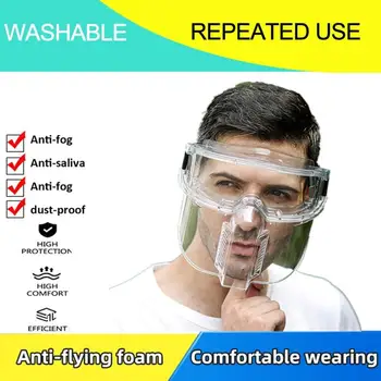 

Head-mounted Transparent Face Shield Portable Detachable Effective Anti-oil Splash Proof Care Outdoor Goggles Kitchen Supplies