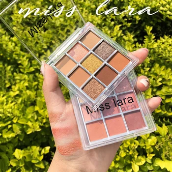 

Miss Lara Charming Eyeshadow Eye Shadow Pigment Palette Pearlescent Soft Glitter Shimmering Color Eyeshadow 9 Colors TSLM1