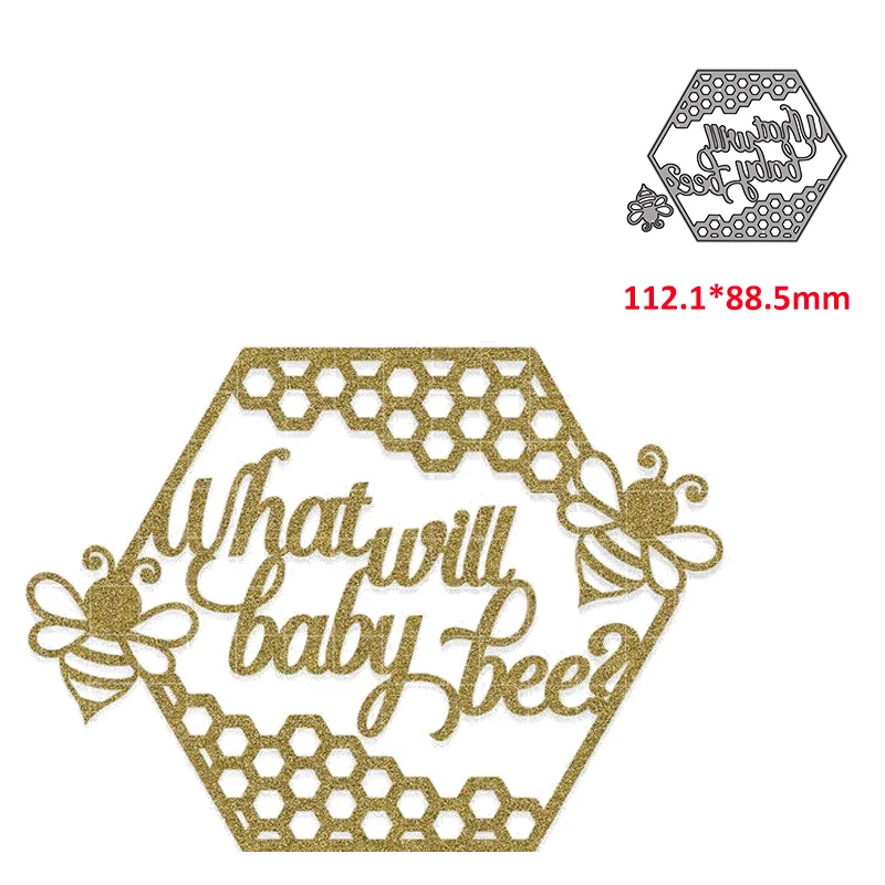 

metal cutting dies mold die cut Honeycomb Bee DIY Scrapbook paper craft knife mould blade punch stencils dies 2021