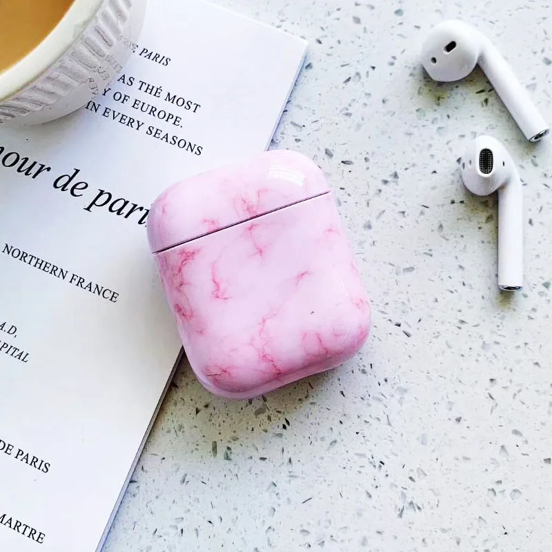05 EKONEDA рисунок под мраморный камень защитный чехол для Airpods пластиковый жесткий чехол глянцевый чехол для Airpods - Цвет: 05