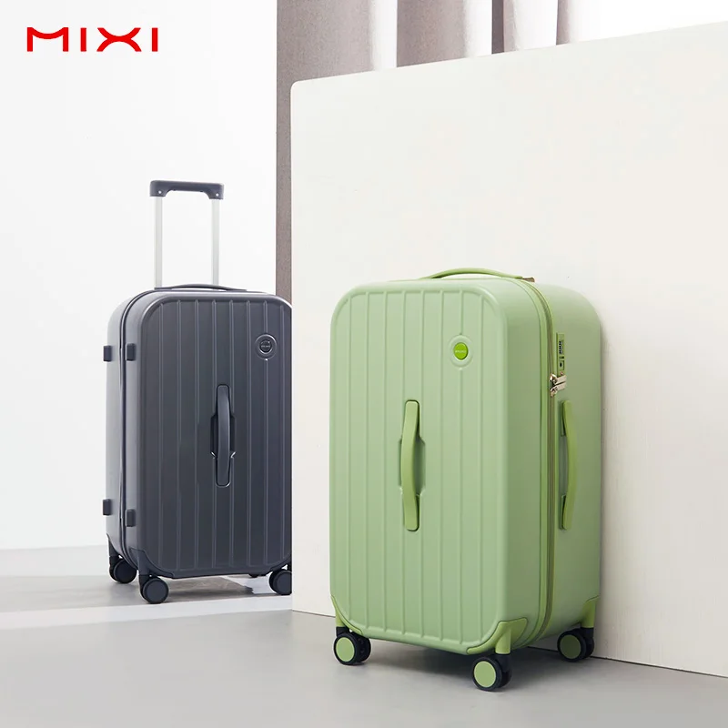 Mixi-Equipaje rodante de gran capacidad para el maletero, Maleta de viaje de 26 pulgadas, nuevo diseño de rotura, Partición de verificación 2021, 100%, PC, 78,5l, 2/8