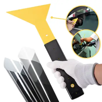 

FOSHIO Long Handle Foot Squeegee Carbon Fiber Vinyl Film Car Wrap Scraper Window Tinting Tools Car Styling Sticker Accessories