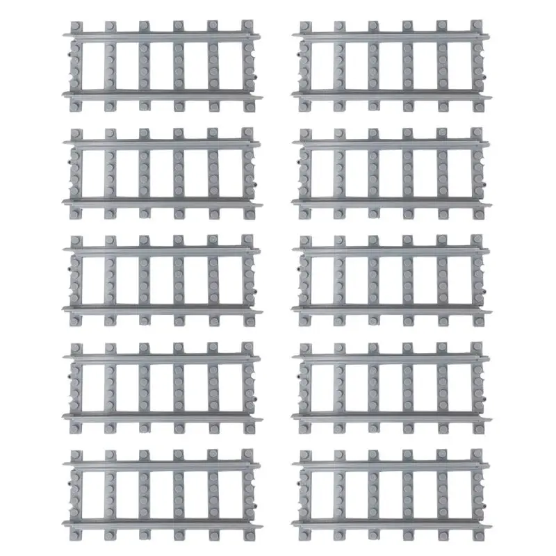 

10PCS Straight Train Track Railroad Non-Powered Rail Accessories for Kids Toy