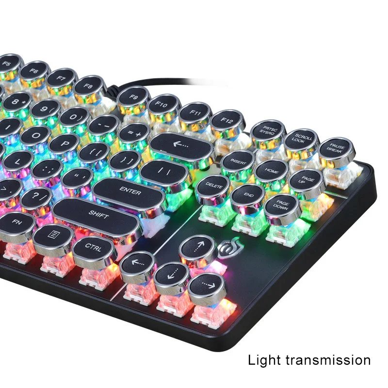 Black Light transmis Проводная Механическая игровая клавиатура 104 клавиш переключатели для геймеров с 9 эффектом освещения GK8899 - Цвет: Black Light transmis