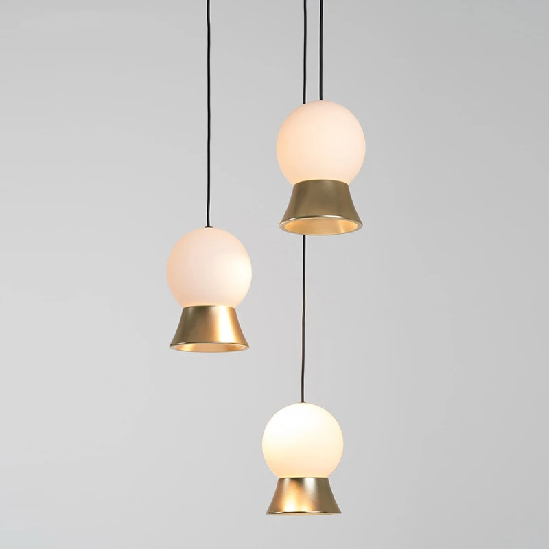 Nordic LED Glass Round Chandelier Bedside Fish Line Lamps Modern Minimalist Stairs Porch Restaurant Fuji Ball Hanging Lamp | Лампы и