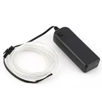 

High Quality 2m Flexible EL Wire Tube Rope Neon Light Glow Controller 3-12V Car Party Decor Hot for car office
