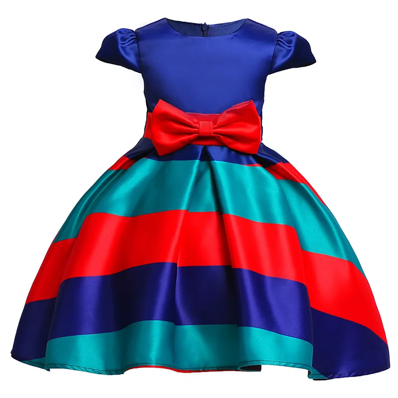 2020 Colorful Summer Dress New Princess Dress Causal Kids Dress