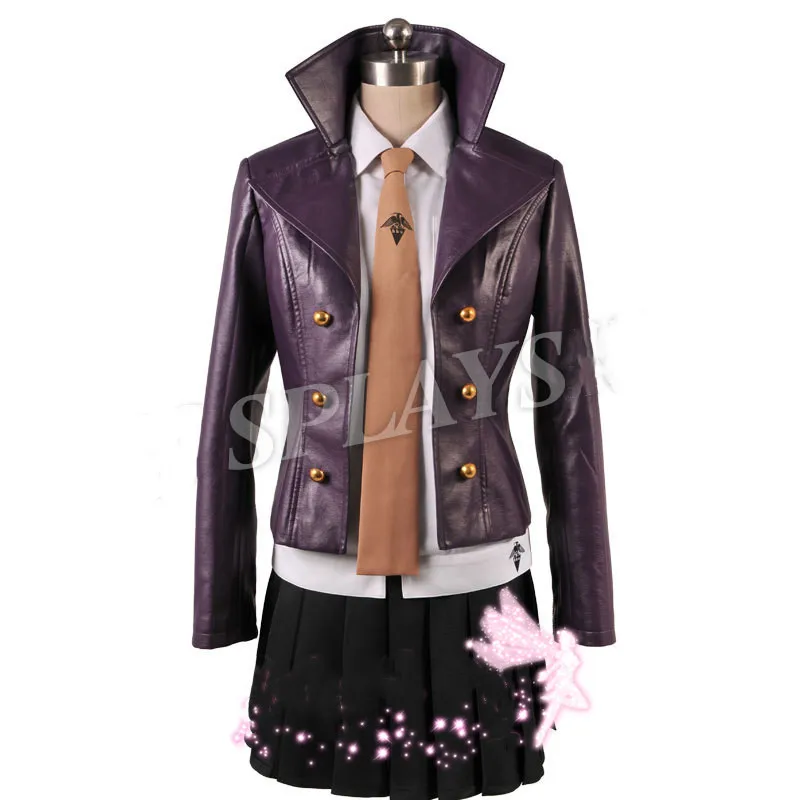 Аниме Danganronpa Kirigiri Kyouko Униформа Oputfit Косплей Костюм Хэллоуин вечерние костюмы