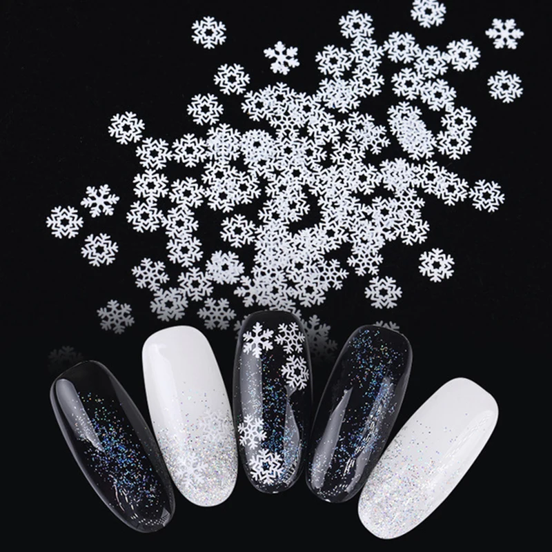 Снежинка для ногтей Мерцающая Снежинка NailSequins Merry Christmas металлические флаконы УФ гель лак Маникюр Diy украшения наклейки для ногтей