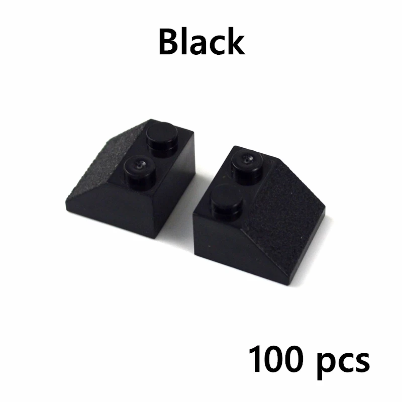50-100 Pieces Roof Tile Bricks 1X2 With Slope 45 DIY Enlighten Building Block Bricks Toys For Boys Kids Compatible All Brands 31