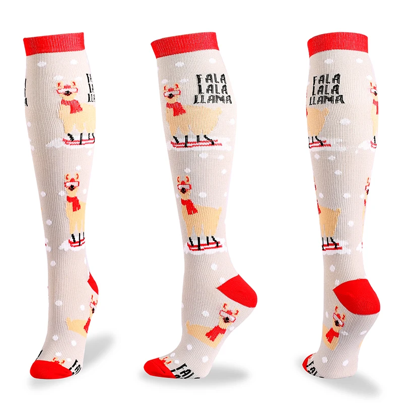 Men's And Women's Fun Compression Socks, Nursing Sports Stockings, Breathable Knee Socks, Suitable For Edema And Varicose Veins