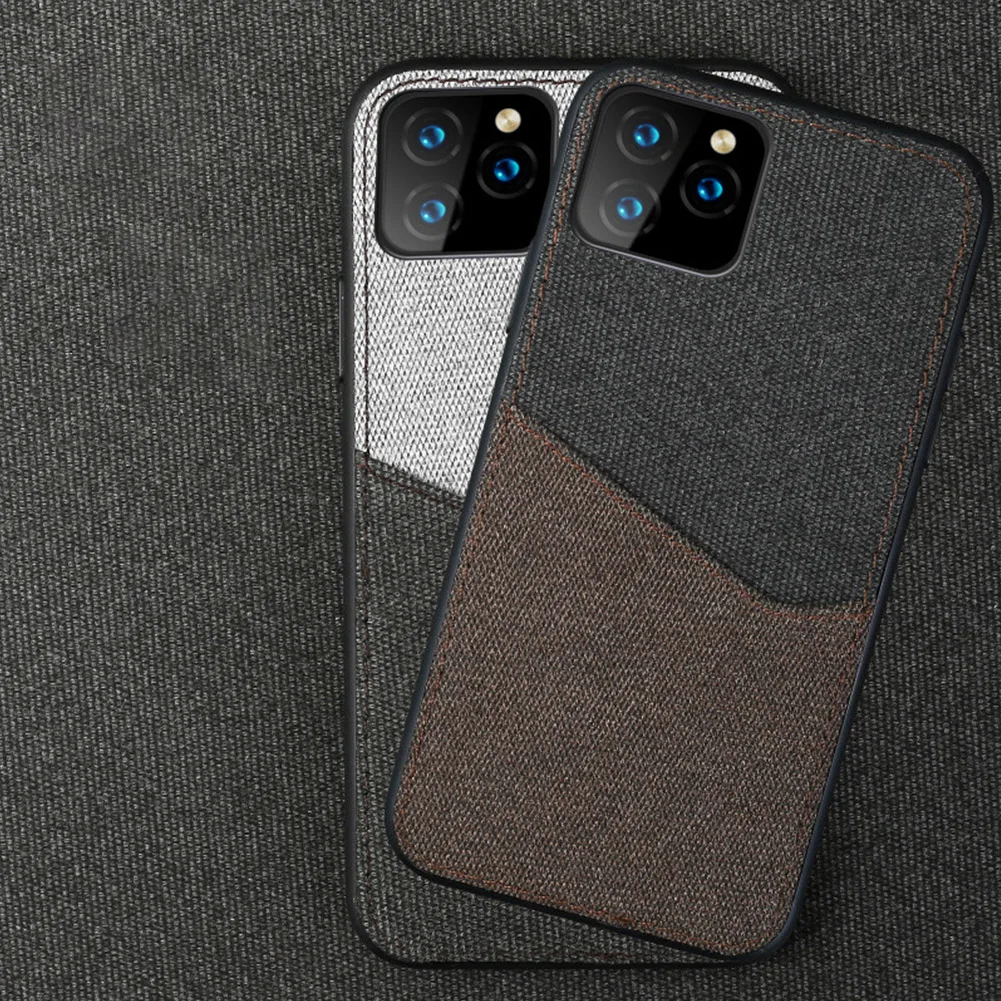 Тканевый чехол с отделениями для карт для iPhone 11 Pro Max, мягкая ТПУ Рамка, ударопрочный кошелек, чехол для huawei mate 30 Pro