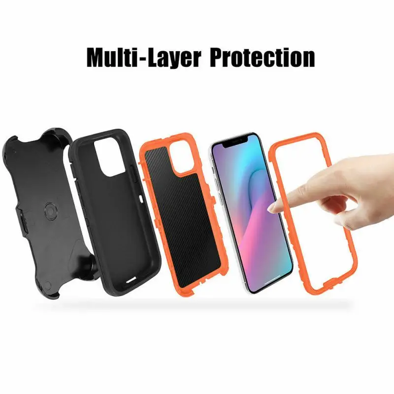 Чехлы для IPhone 11 pro/11 с задней клипсой многослойная защита противоударный и Карта памяти