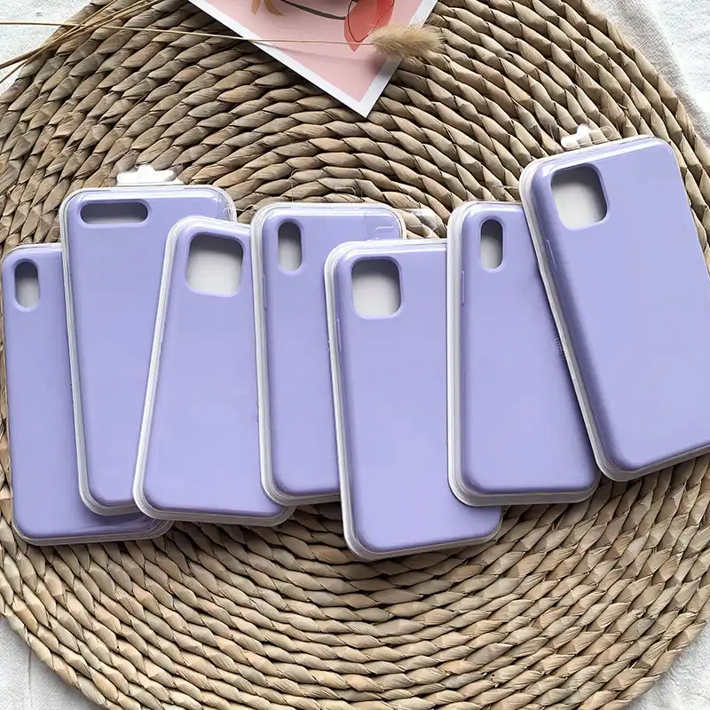 Light Purple Original Liquid Silicone Case For Iphone Se2 Case For Iphone 11 Pro Max 8 7 6s Plus X Xr Xs Se 12 Pro Cover Phone Case Covers Aliexpress