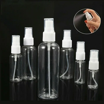 

Plastic Pump Spray Bottle Empty Perfume Atomizer Refillable Container Transparent Cosmetics Travel Bottles 10/20/60/80/150/200ml