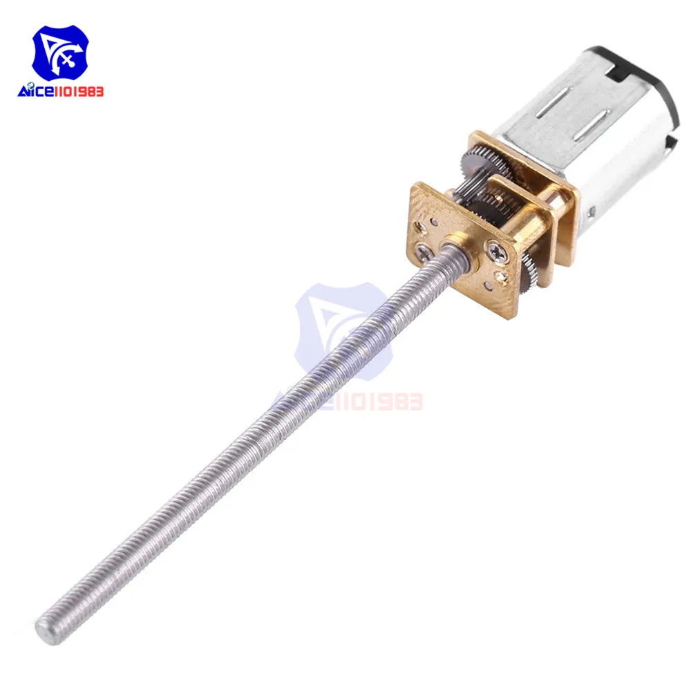 Редукторный двигатель diymore DC 3V GA12-N20-M3 * 55 с длинным свинцовым винтом M355MM выходной