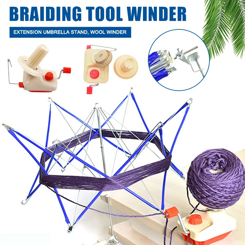 

New Umbrella Yarns Hand Knit Winder Tool Wool Yarns Machine Reel Metal Winder DIY Tool NE