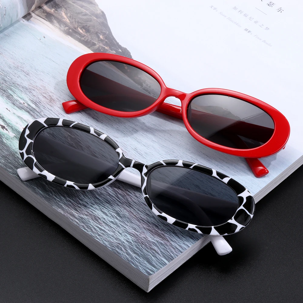 guess sunglasses Unisex UV400 Protection Anti-Reflective Oval Round Glasses Trendy Clout Goggle Kurt Cobain Sunglasses Funny Cool Style Eyewear big frame sunglasses