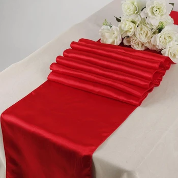 

10Pcs/Set 30X275Cm Jacquard Style Satin Table Runner for Hotel Table Decoration Wedding Party Reception Table Runners Tablecloth