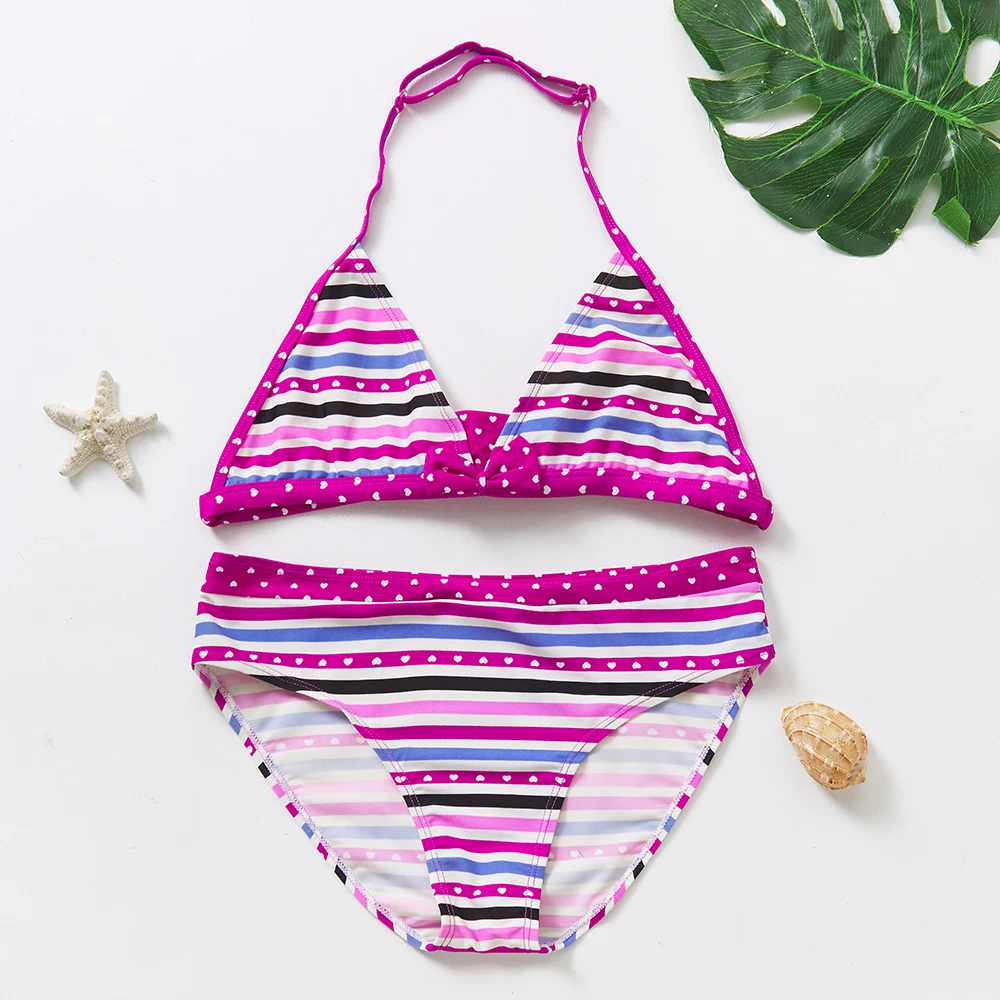 Girls swimsuit 5~16Y Girls Swimsuit Two pieces Girls swimwear Ruffle style Kids Bikini set Teenager Swimming suit for Kid girls-ST271MIX