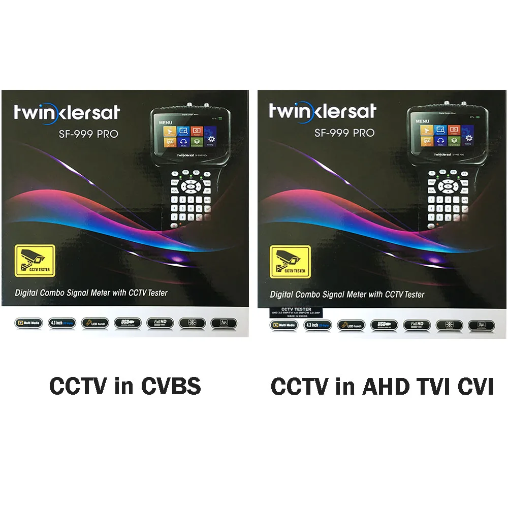 Twinkler SF 999 PRO HD Combo сигнал Finder метр 4 3 дюймов Экран DVB S2 T2 C анализатор спектра CS Youtube CCTV