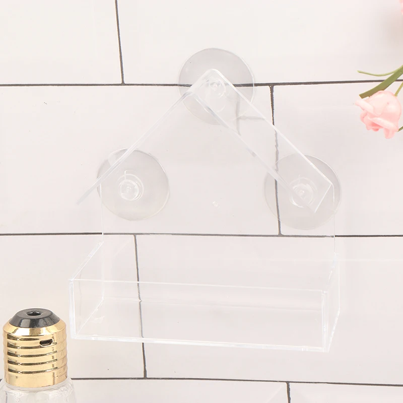 Acrylic Transparent Bird Feeders Tray Bird Feeder Window Viewing Birdhouse Pet Water Feeder Suction Cup Mount House Type